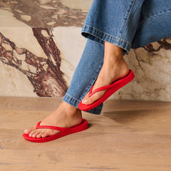Arch Support Flip Flops - Classic - Chilli Red