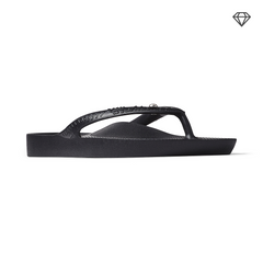Arch Support Flip Flops - Classic - Crystal Black