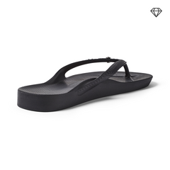 Arch Support Flip Flops - Classic - Crystal Black