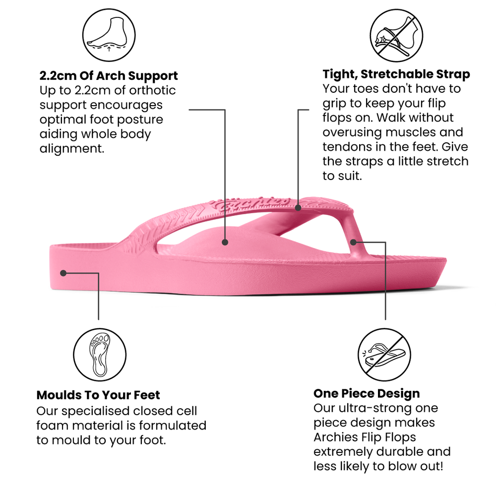  Archies Flip Flops – Classic – Hot Pink 