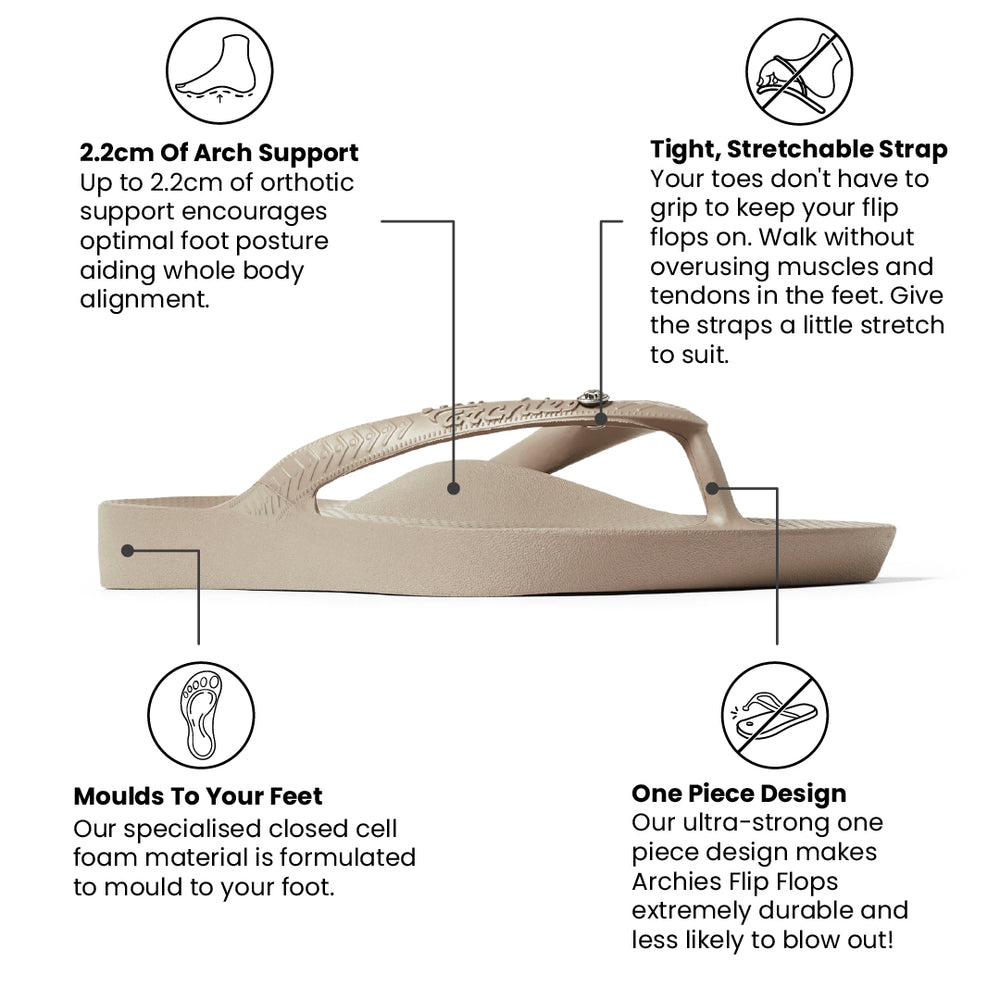  Archies Flip Flops – Kristall – Taupe 